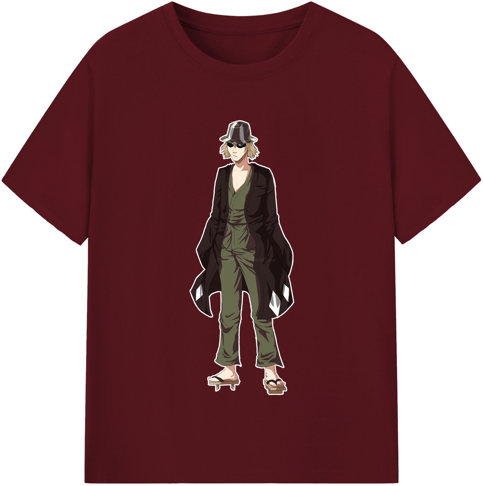 （画像用） "ブリーチ 浦原 喜助（うらはら きすけ） BLEACH Urahara Kisuke " 綿100％半袖Tシャツ（フロントプリント）